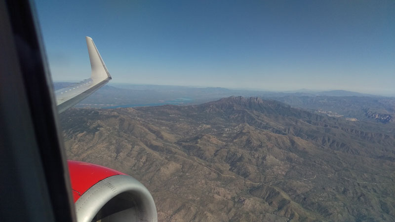The Four Peaks looked a bit different on the way in.