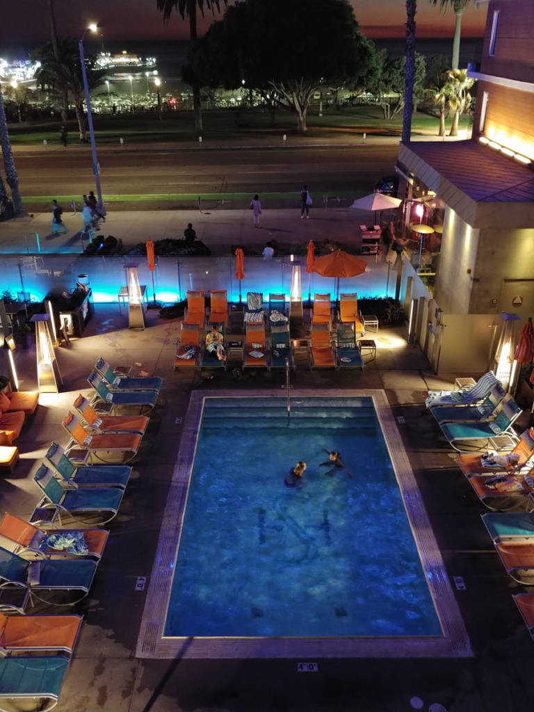 The Shore Hotel pool and ocean beyond